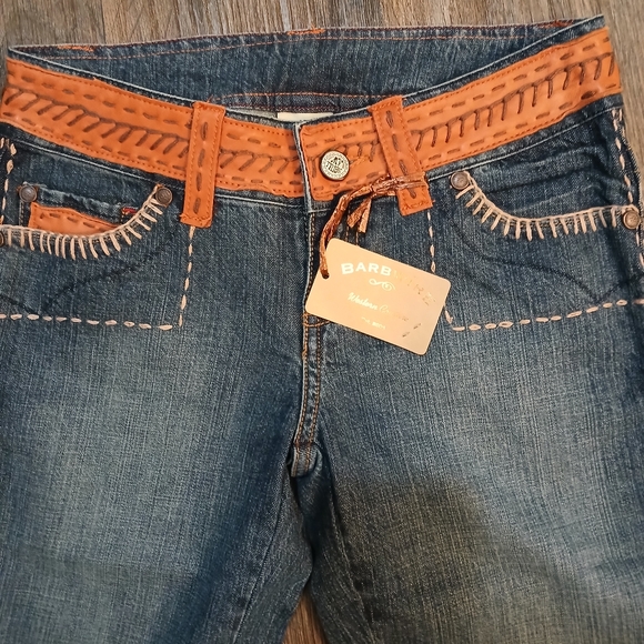 NWT My Tribe Leather and Copper Western Bermuda Jean Shorts. - Picture 10 of 13